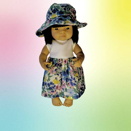 Dress and hat for Miniland 38cm doll or similar