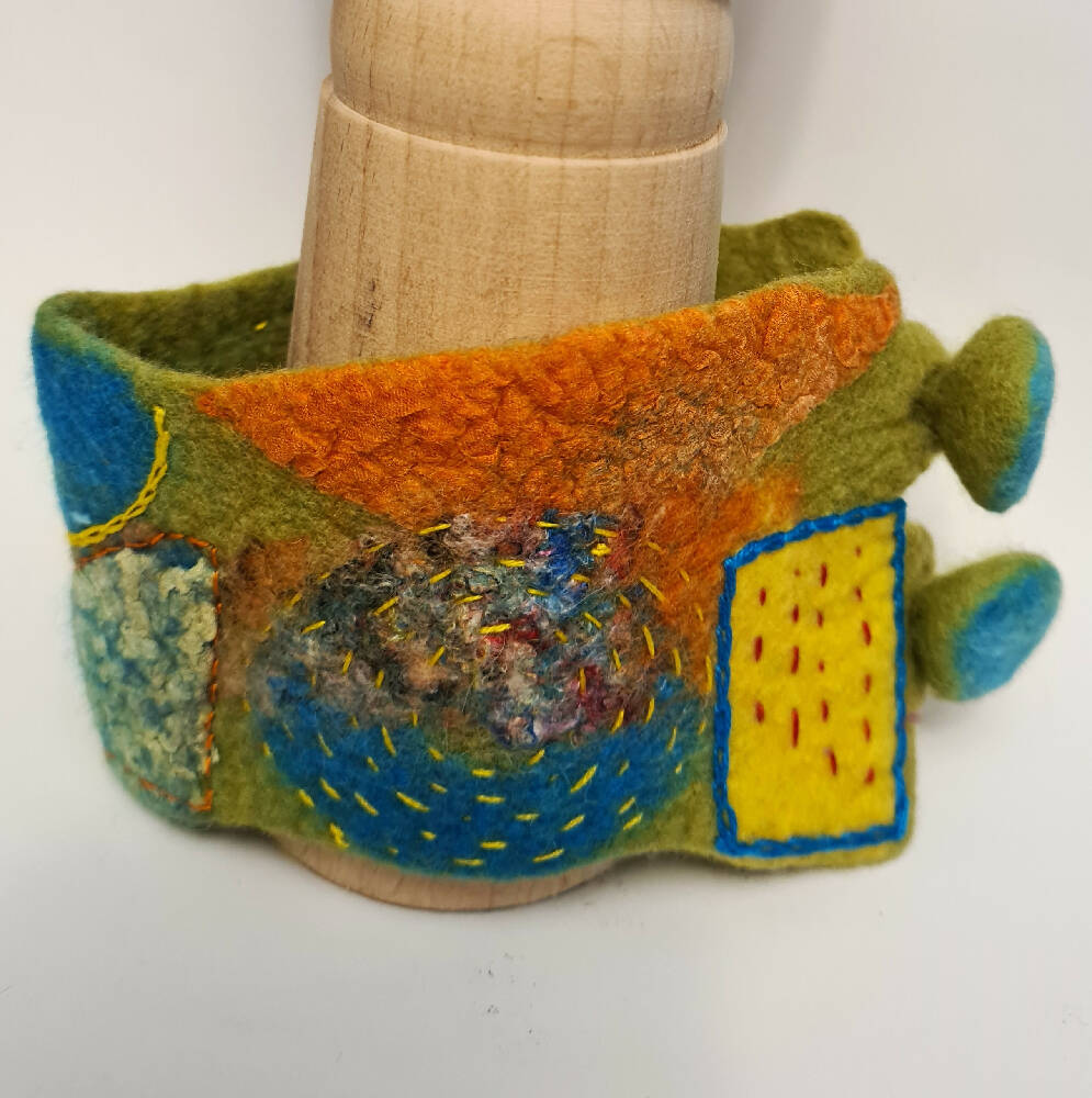 Hand Felted Merino Wool Cuff