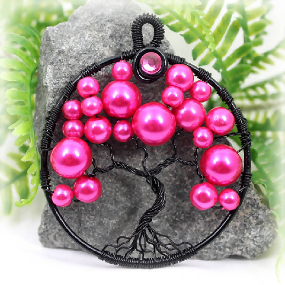 Tree of Life Hot Pink Bubble Tree