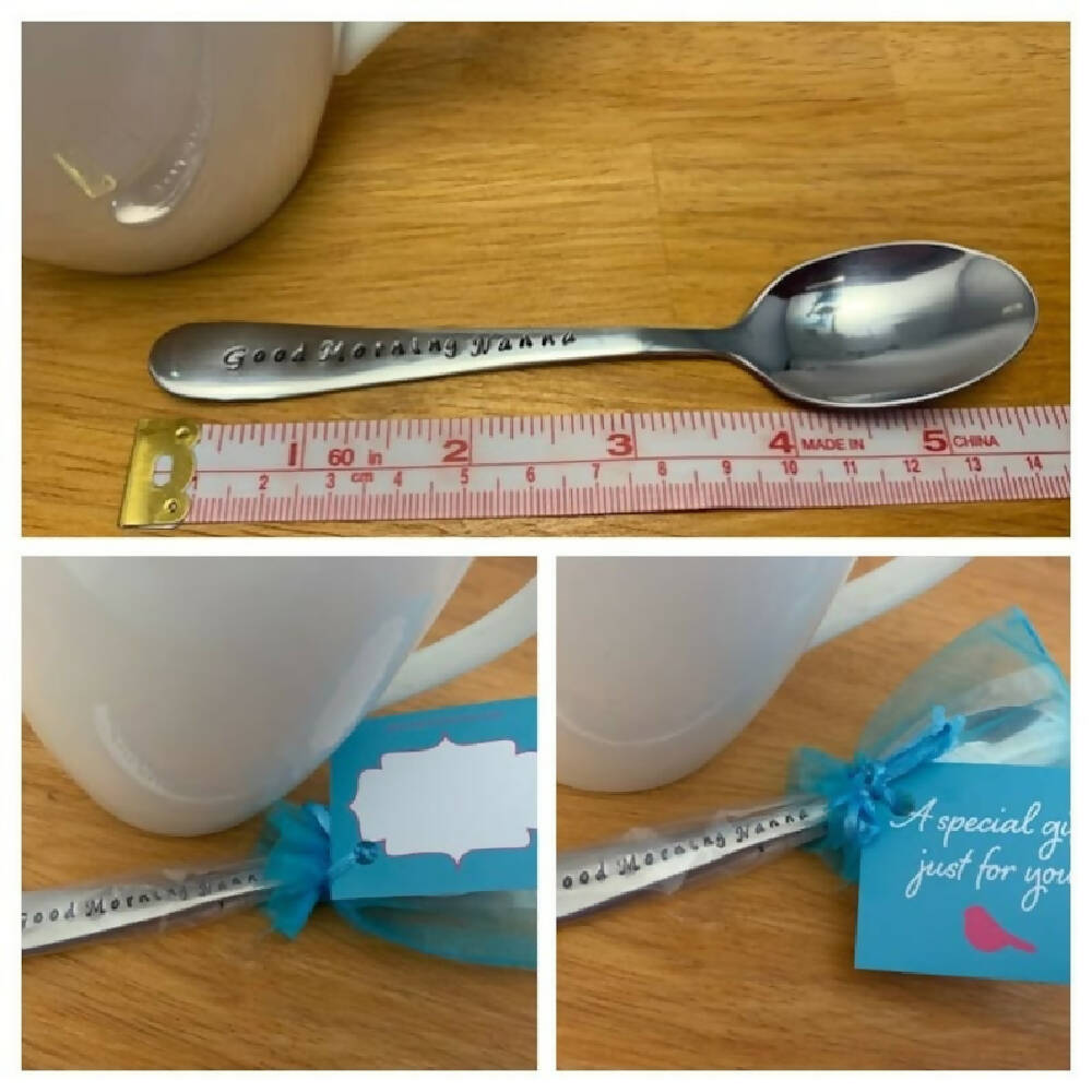Good Morning Nanna Mothers Day. Custom Made Spoon,