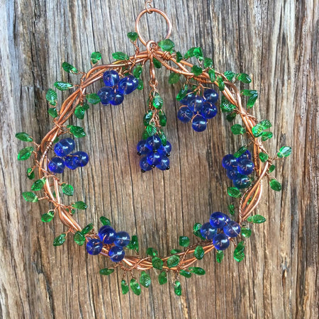 Blueberry Wreath Wall or Window Hanger