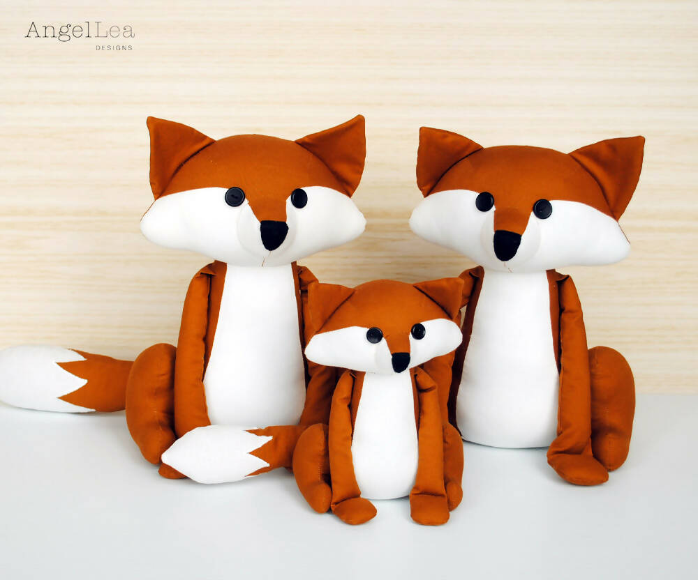 Fox Family Stuffed Animals PDF Sewing Pattern