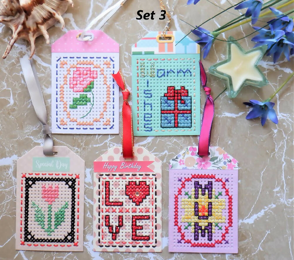 Assorted Cross Stitch Gift Tags Sets