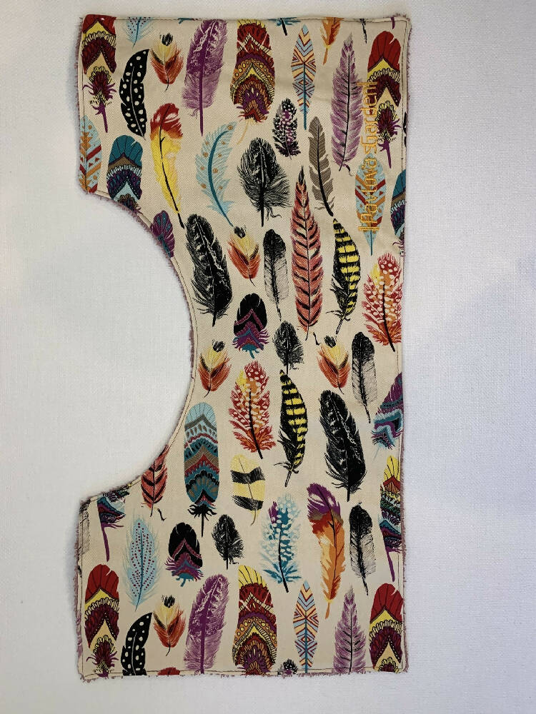 Bib & Burp Cloth Set - Feathers - Multicolour