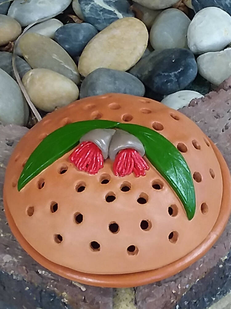 Mosquito Coil Holder with built in stand, Red Flowering Gum Design