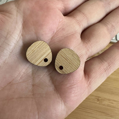 Laser Cut Wooden Earring Shape 1 Bamboo