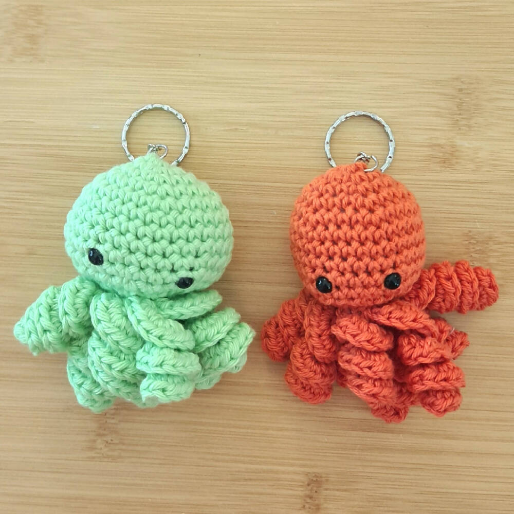 Crocheted Octopus Keyrings