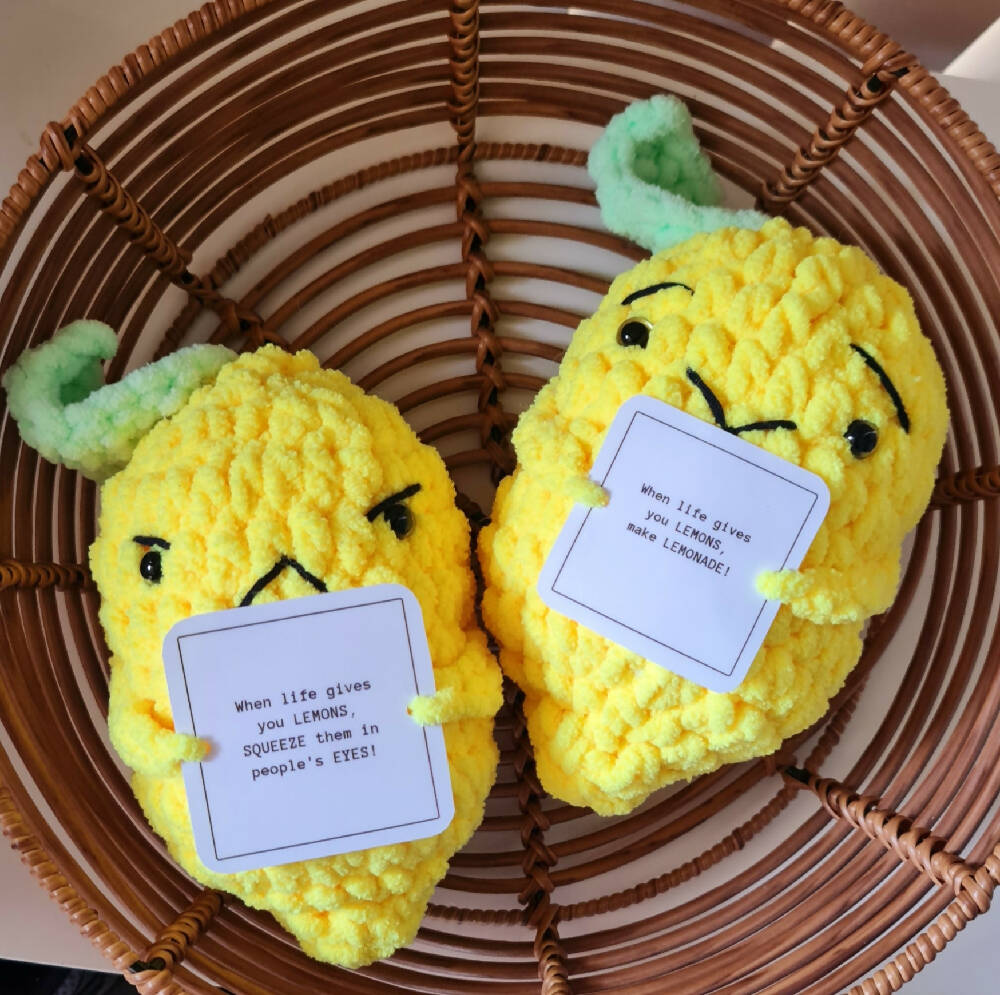 Grumpy Lemon Crochet Happy and Grumpy Lemon