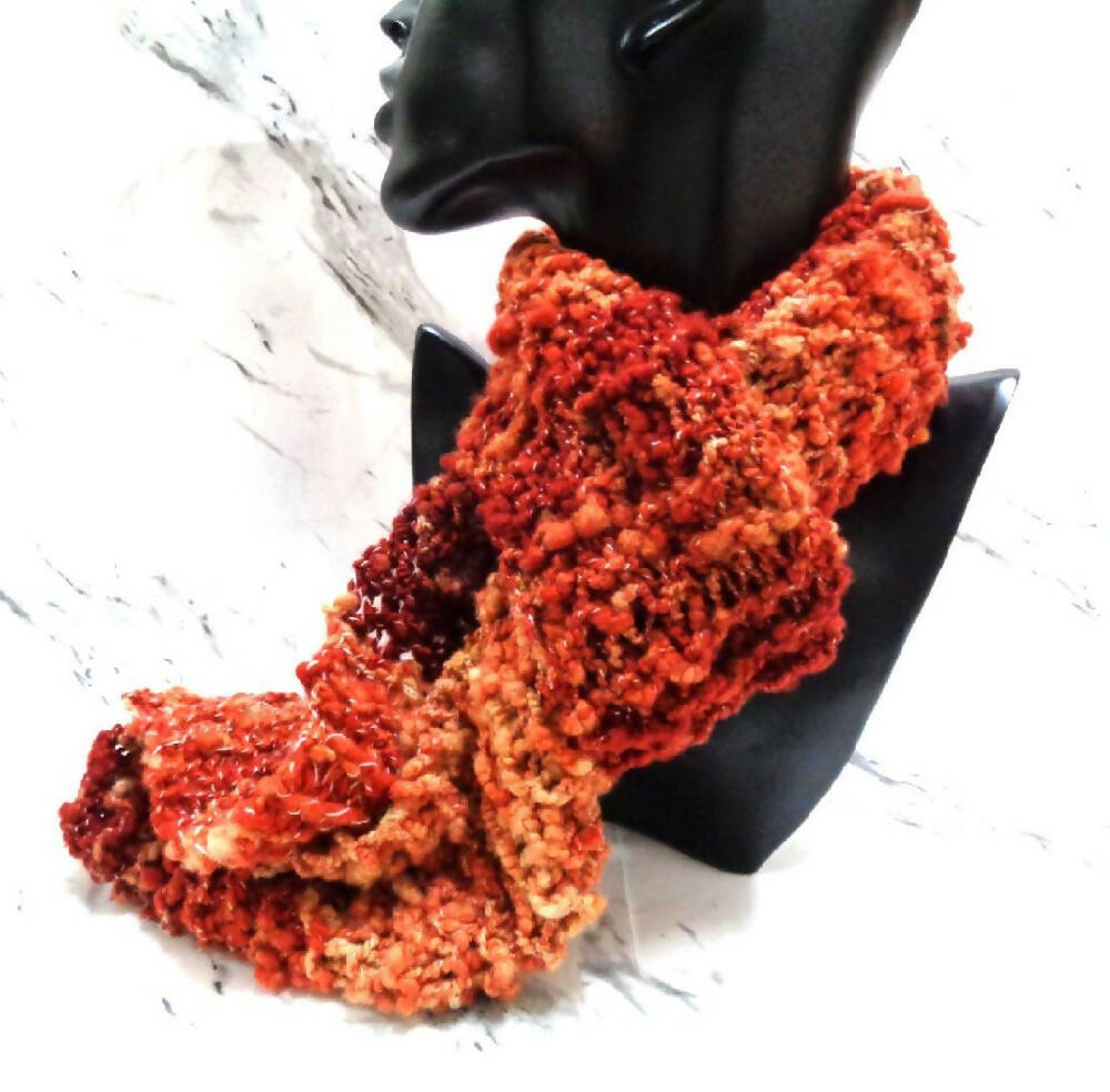Handknitted Australian Merino Wool Scarf - Naturally Dyed