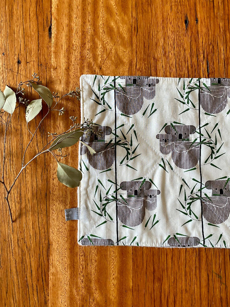 wash cloth - koalas / organic cotton hemp fleece / baby toddler child
