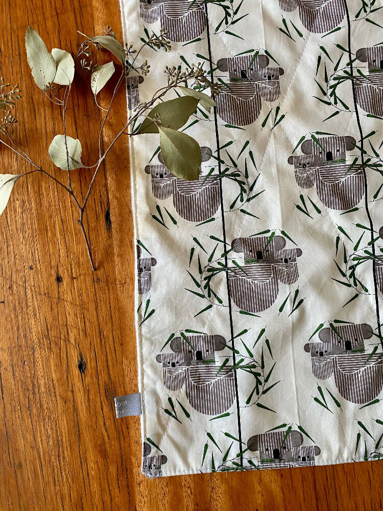 burp cloth - koalas / organic cotton hemp fleece / baby toddler