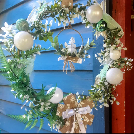 Christmas Wreath Within A Wreath Wall Hanging