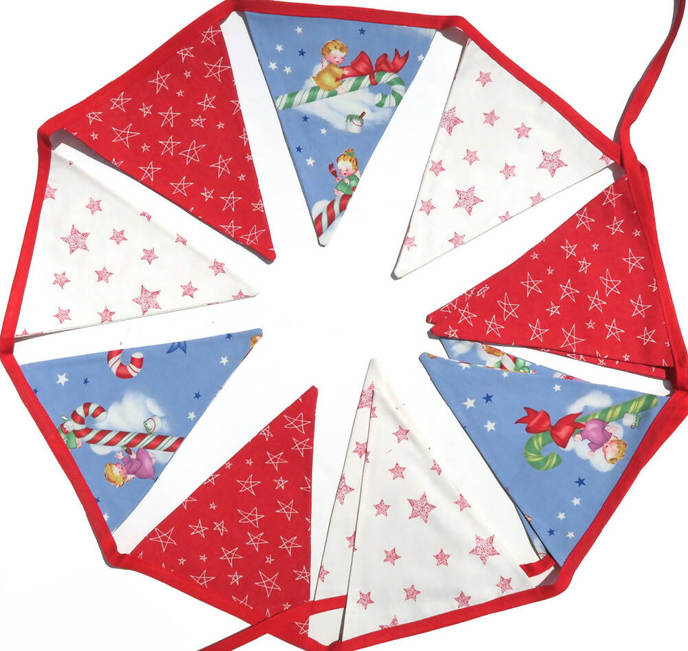 Christmas Flag Bunting Decoration - RETRO style