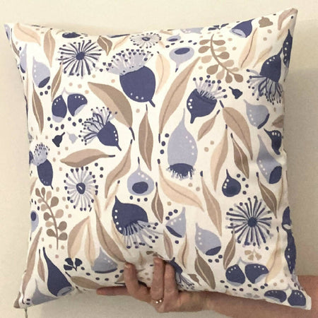 Cushion Cover Hampton style Australian Floral in Country Blue #7