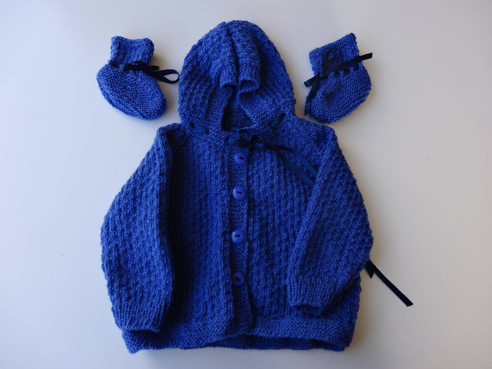 0 - 6 Months Baby Jacket with matching Bootees