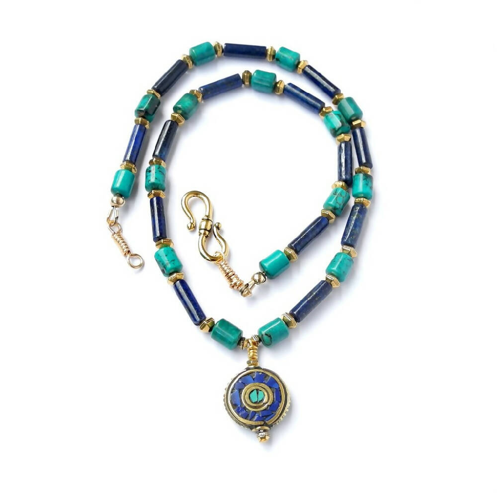 Nepal Lapis turquoise Egyptian necklace DSCN9579 1-12-17 1024