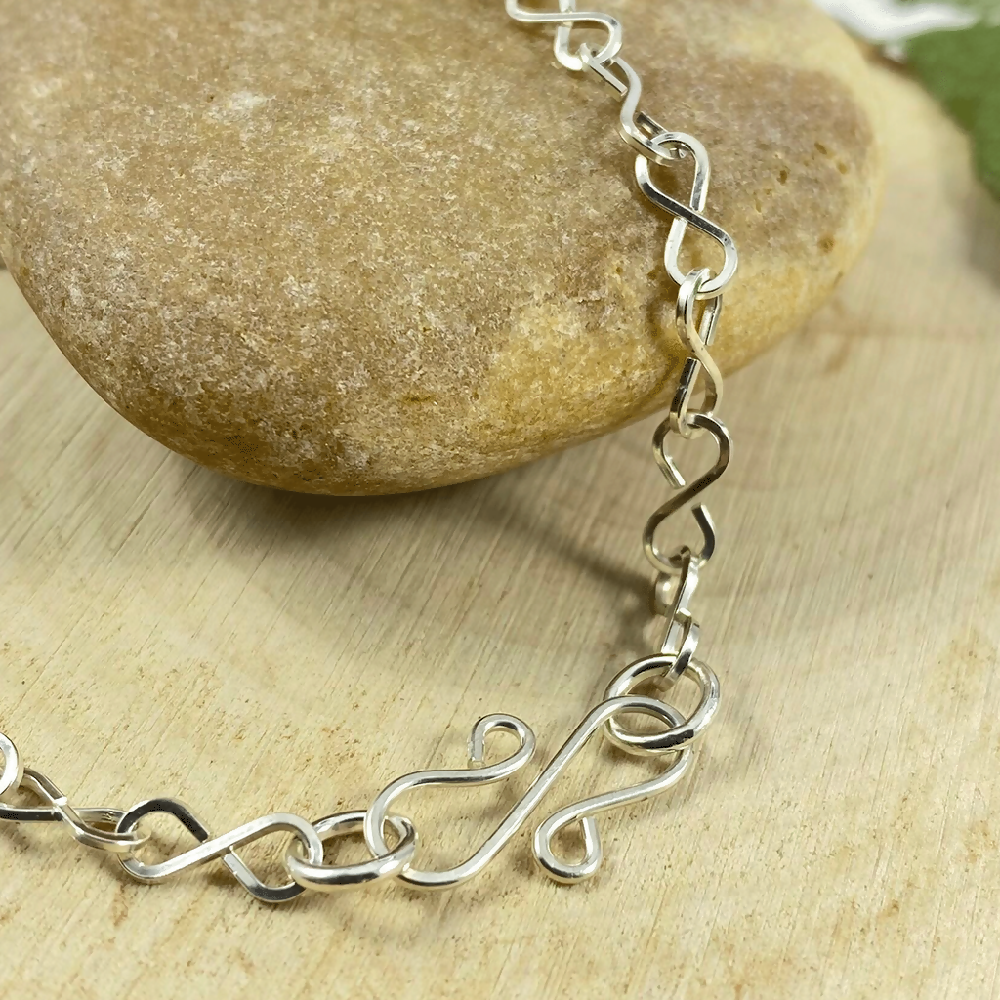 sterling silver bracelet square infinity link_2_1024