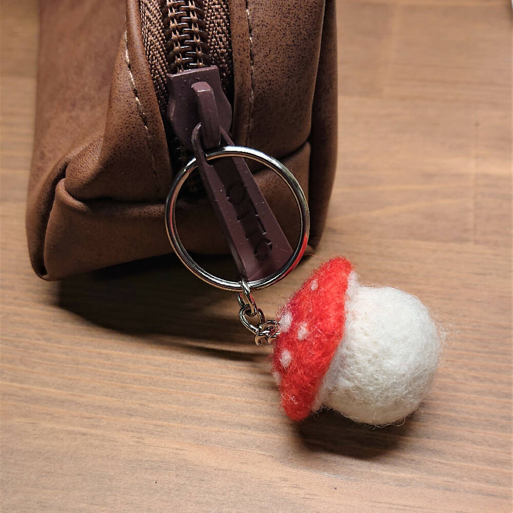 Needle Felted Keychain - Toadstool