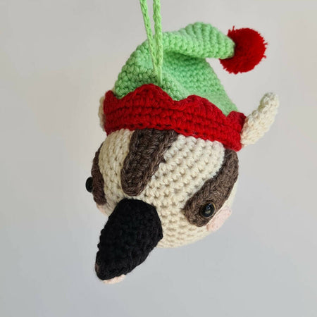 Crocheted Heirloom Aussie Native Animal Christmas Decoration - KOOKABURRA