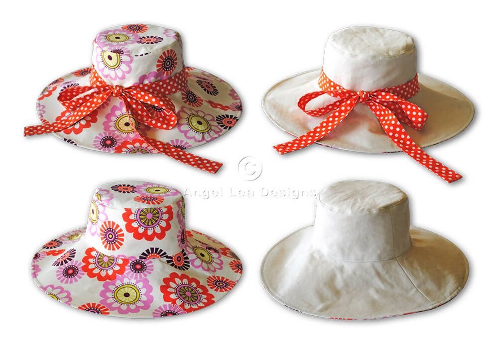 Ladies Sun Hat HARD COPY Paper Sewing Pattern Womens Hat