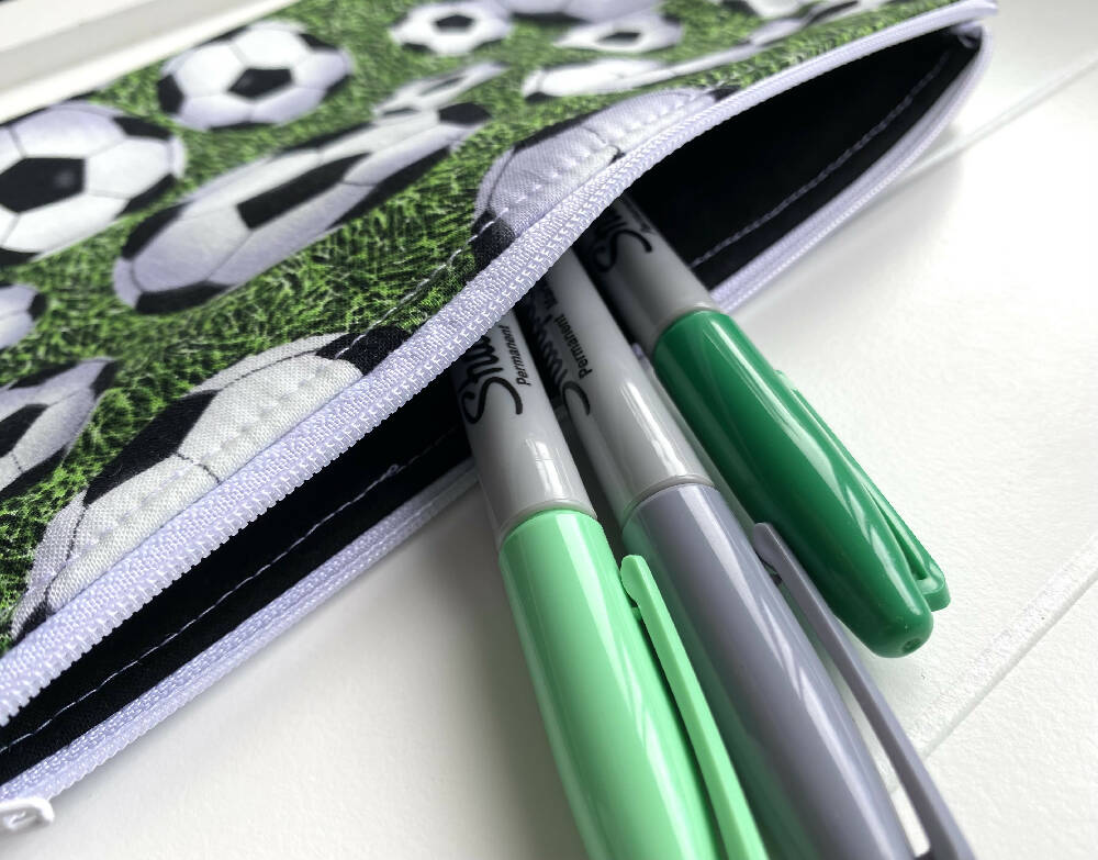 Soccer balls pencil case