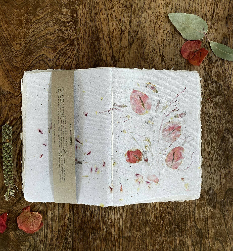 Floral Handmade Paper Notebook