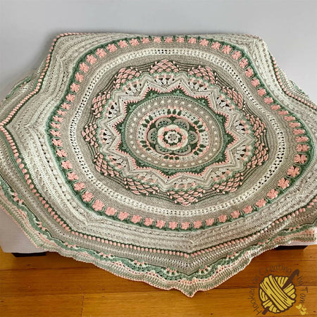 ‘Octagonical’ Handmade heirloom quality Afghan Blanket Throw