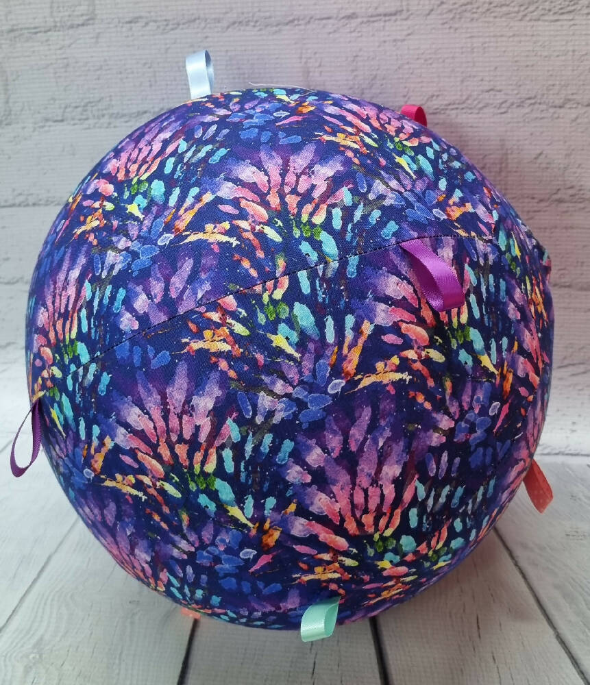 Balloon Ball: Indigo Fireworks Fun: Taggie: solid print