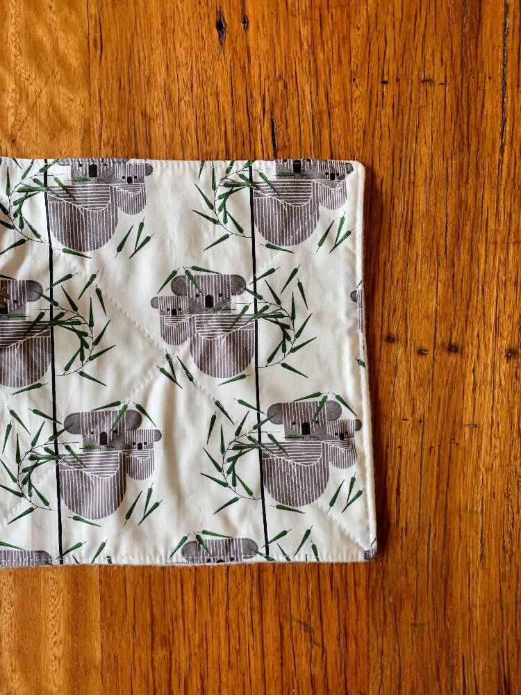wash cloth - koalas / organic cotton hemp fleece / baby toddler child