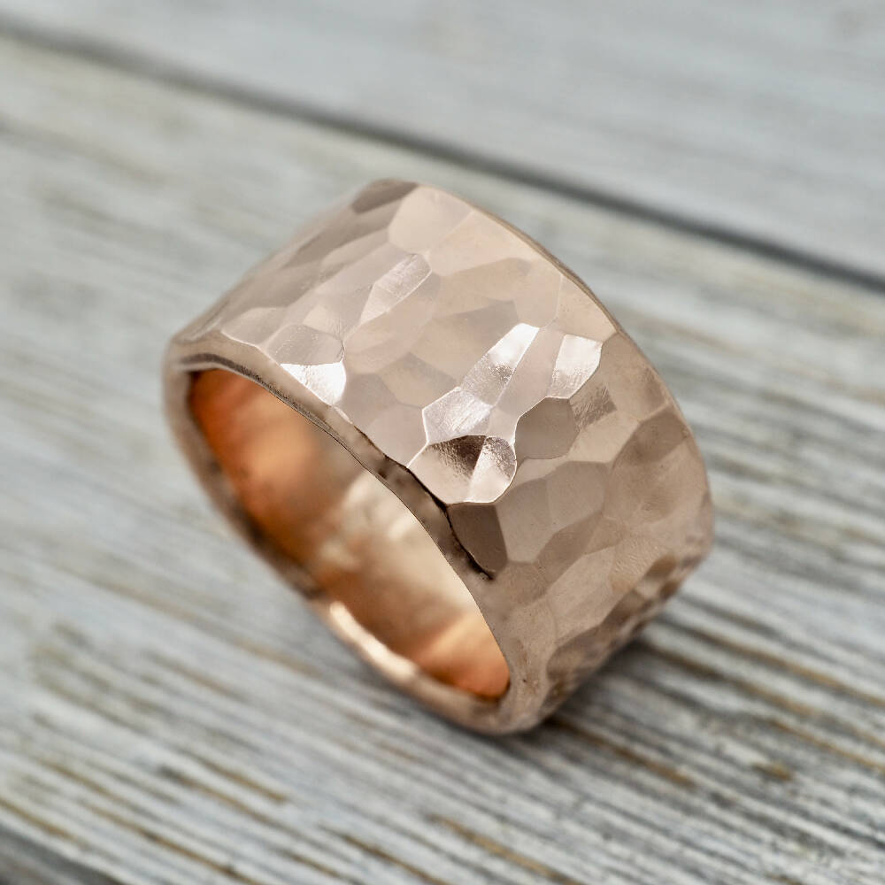 Wide copper ring | Chunky copper ring | Heavy copper ring | Handmade copper jewellery | Copper anniversary gift | Wedding Ring