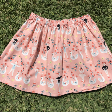 Girls Ballerina Print Skirt - Size 4-5