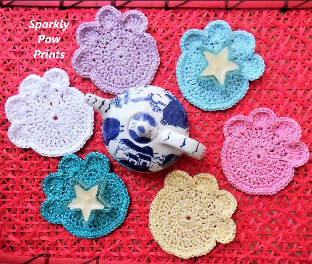 Sparkly Crochet Coaster Sets