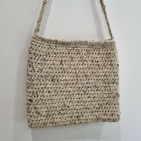 Medium Crochet Speckled Tote Bag