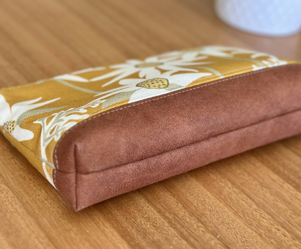 Large Zippered Pouch - Mustard Yellow