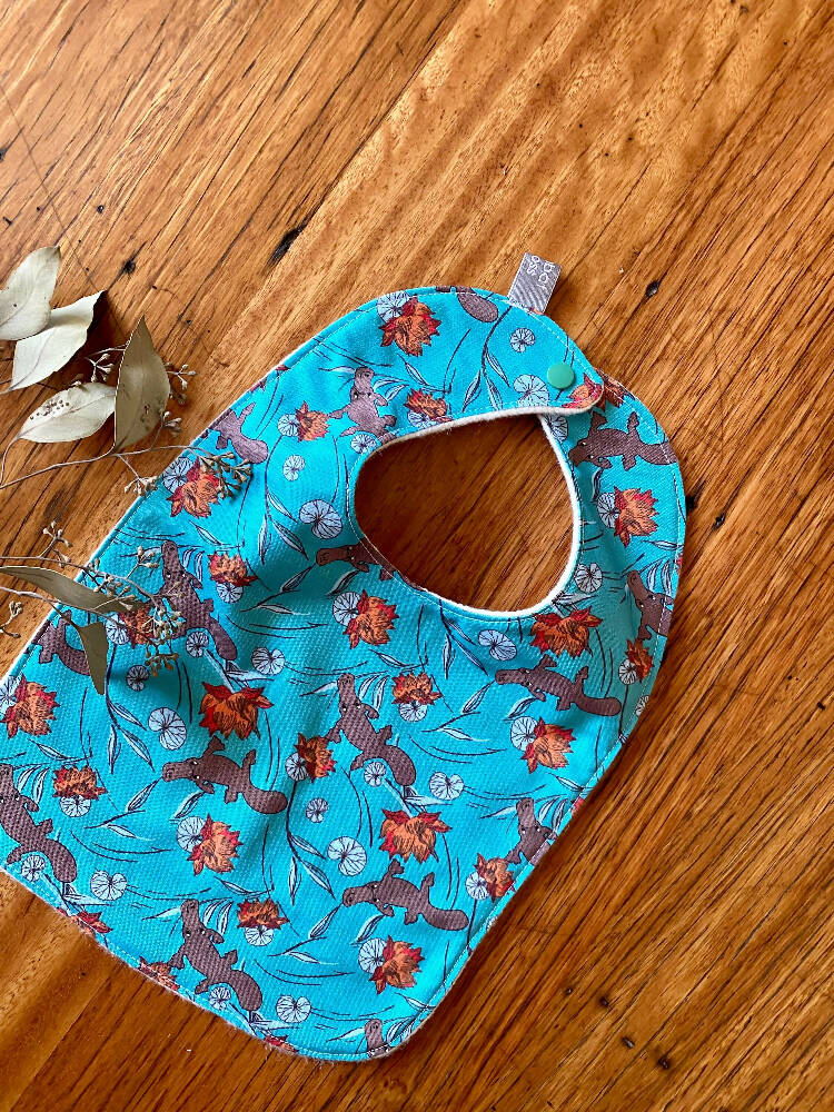 bib - platypus / organic cotton hemp fleecy / baby, toddler