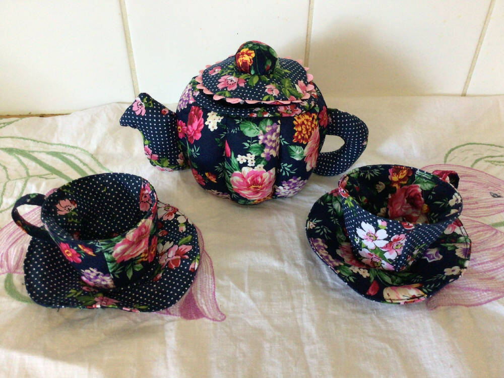 My First Teaset Navy Floral