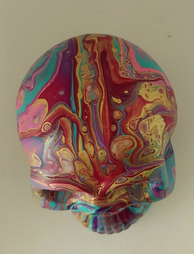 Paint Poured Skull