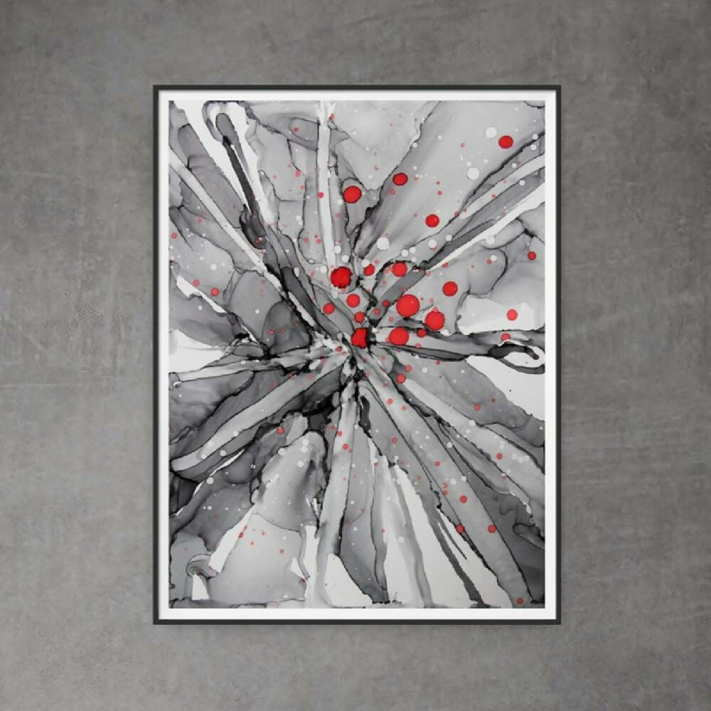 Winter Berry Original Art - 9" x 12" painting