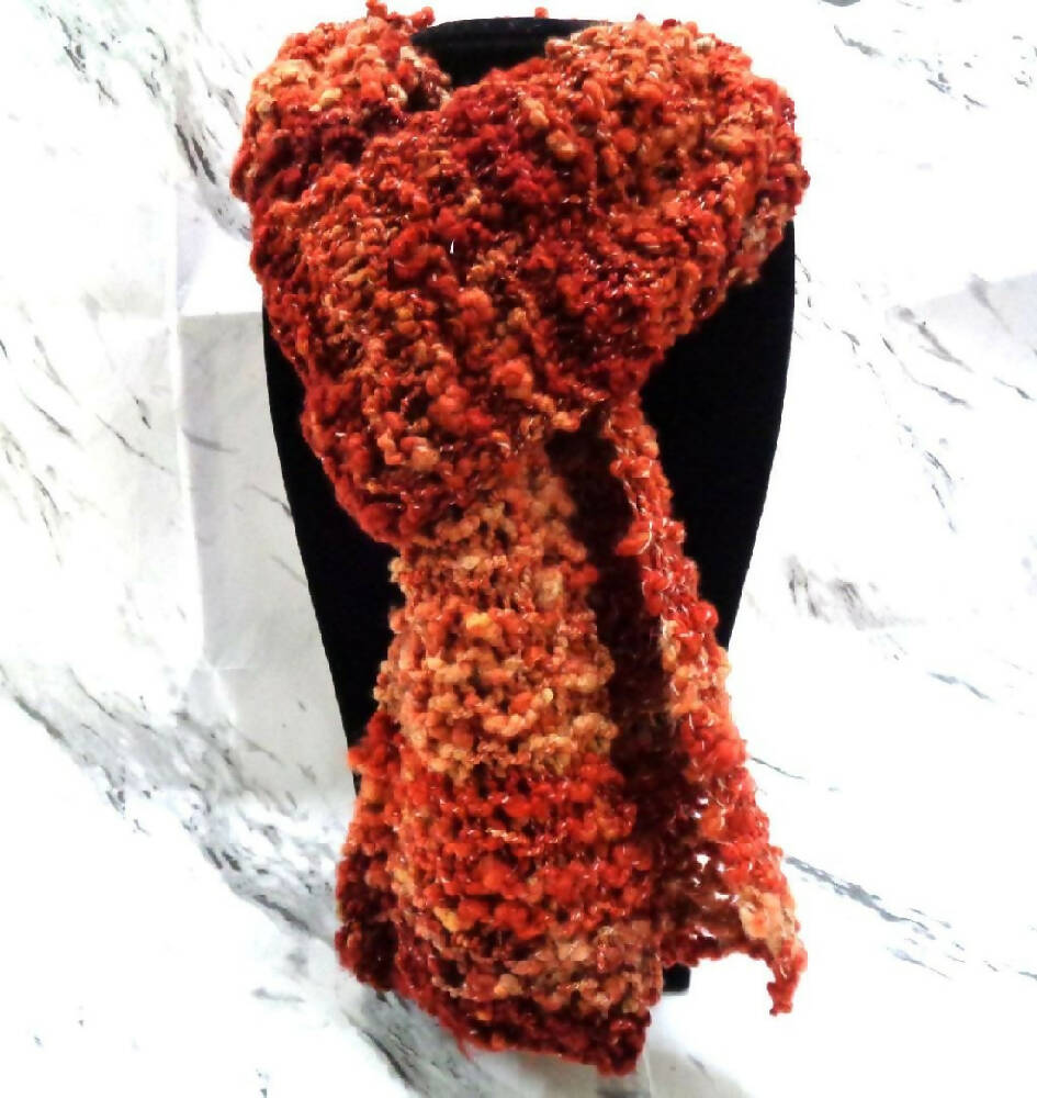 Handknitted Australian Merino Wool Scarf - Naturally Dyed