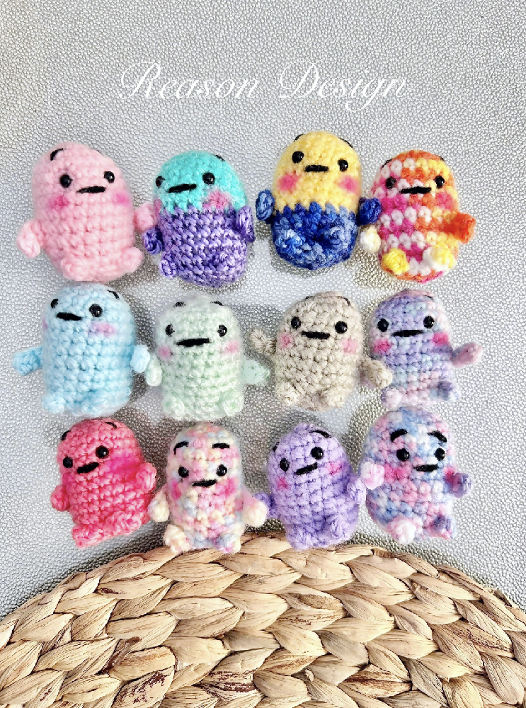 Crochet Worry Anxiety Beans plushie
