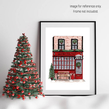 Watercolour Art Print - The Storefront Series - 'North Pole Post'