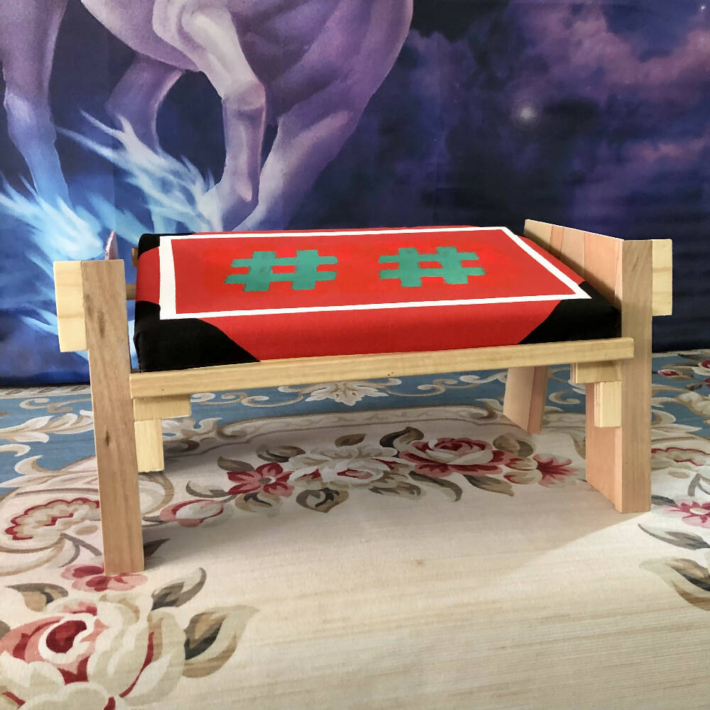 Wellness Stool 4 - Wooden Yoga Meditation Stool handmade