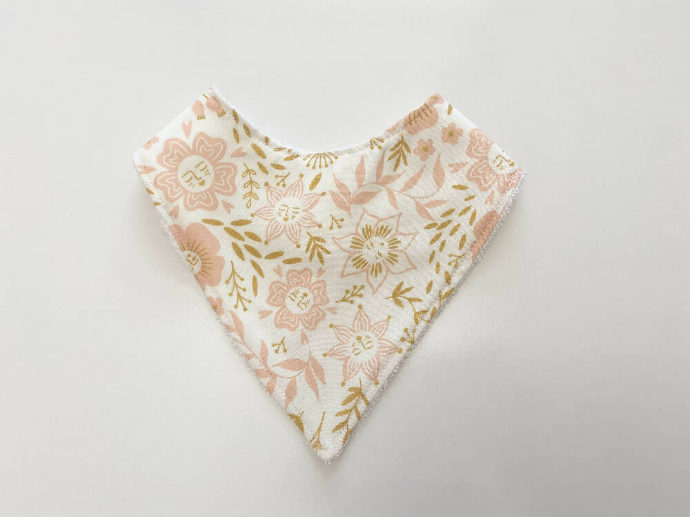 Summer floral bandana bib