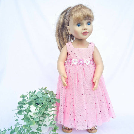 Doll Pink Dots Party Dress