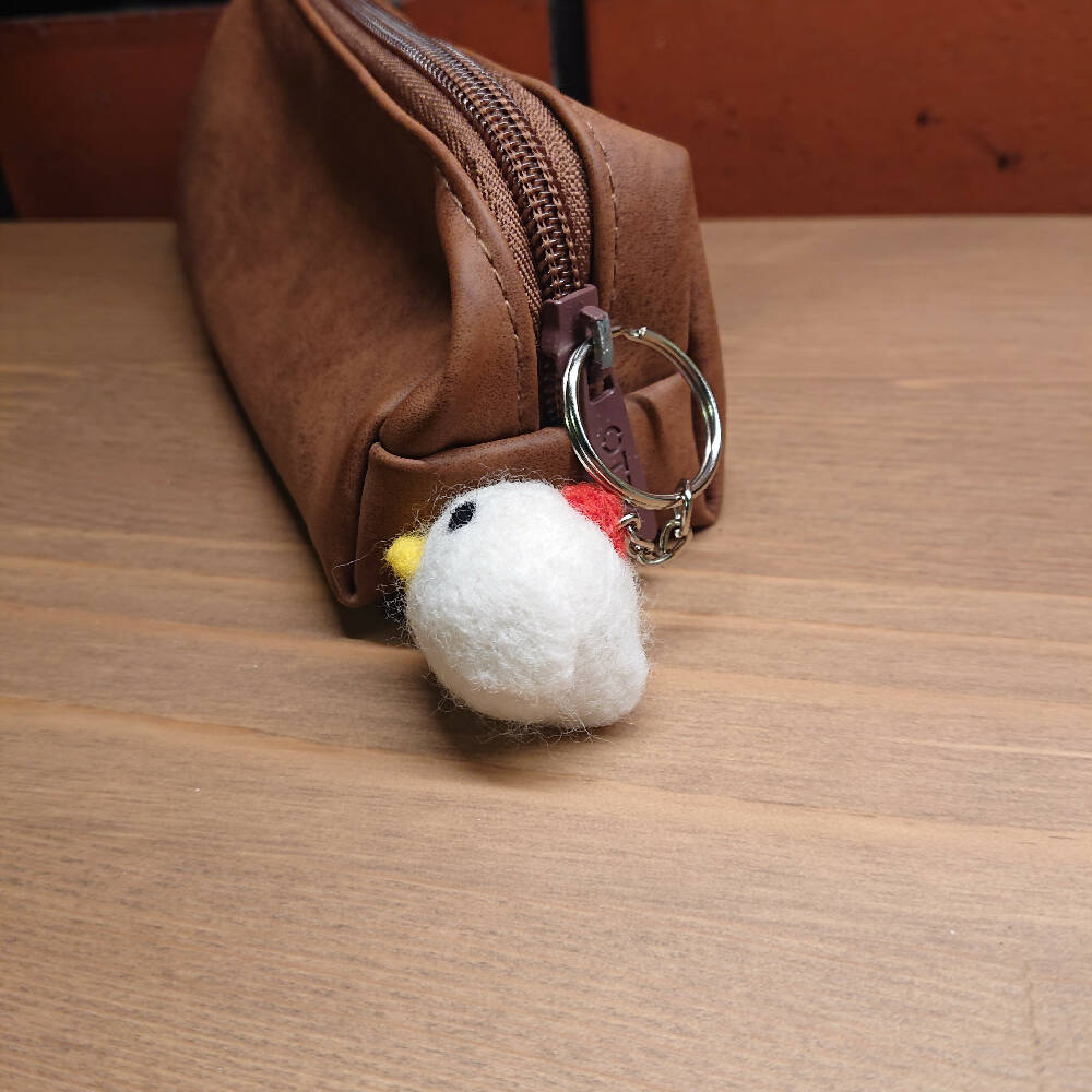 Needle Felted Keychain - Chicken - 3 colours available