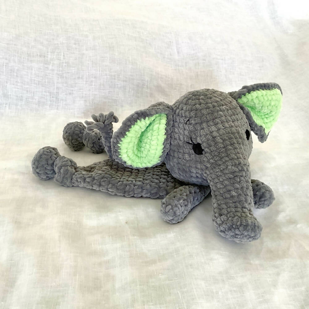 Elephant|Crochet Plush Baby Snuggler | African Safari Animals | Large