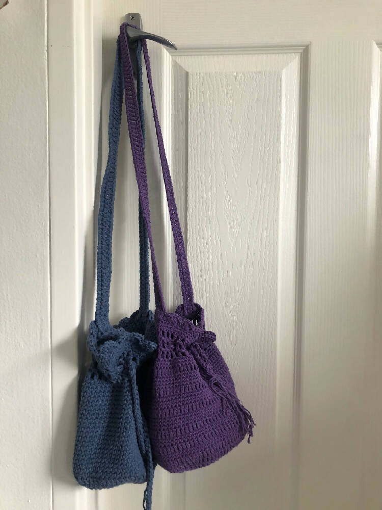 Bold Purple | Recycled Cotton | Scallop Handbag