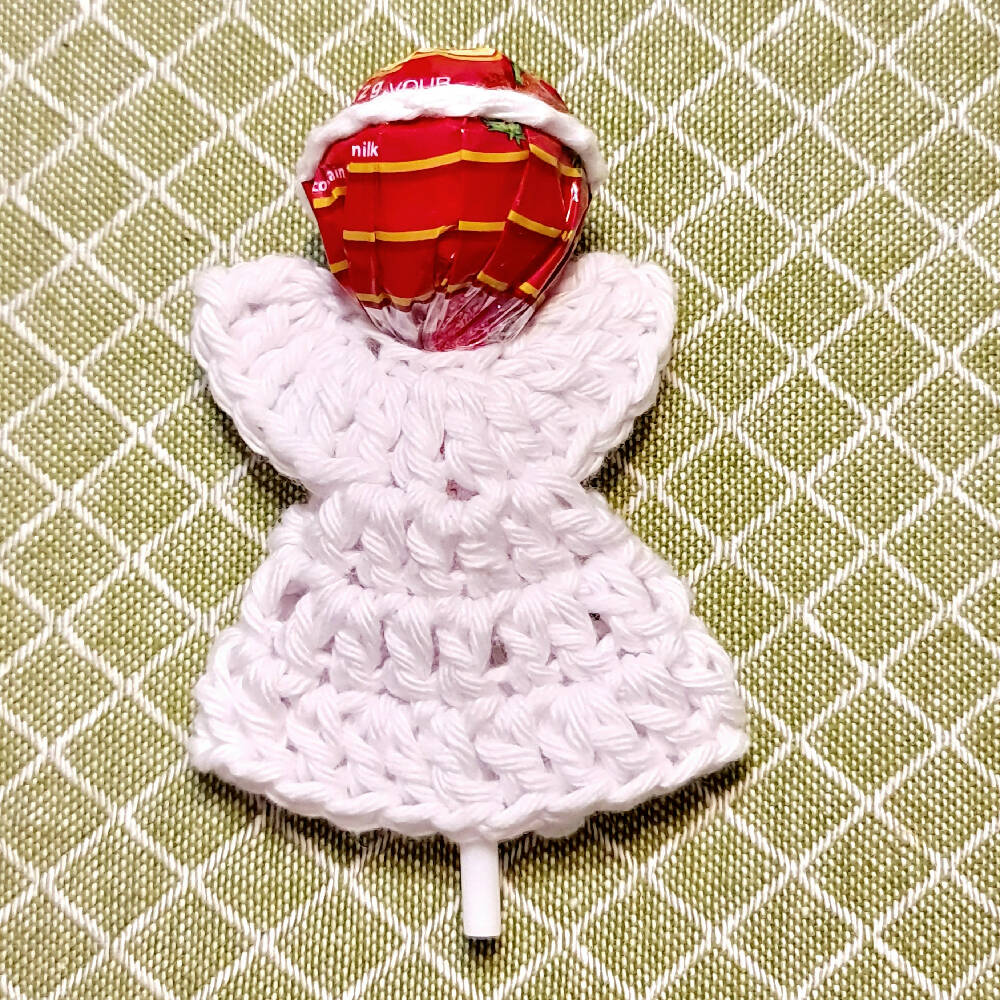 Crocheted Lollipop Angel - Christmas Gift - FREE SHIPPING