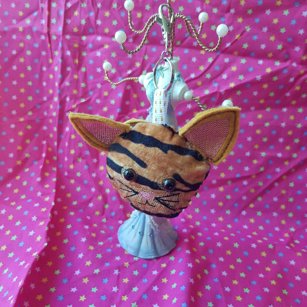 Cat Fluffy Puff Keyring
