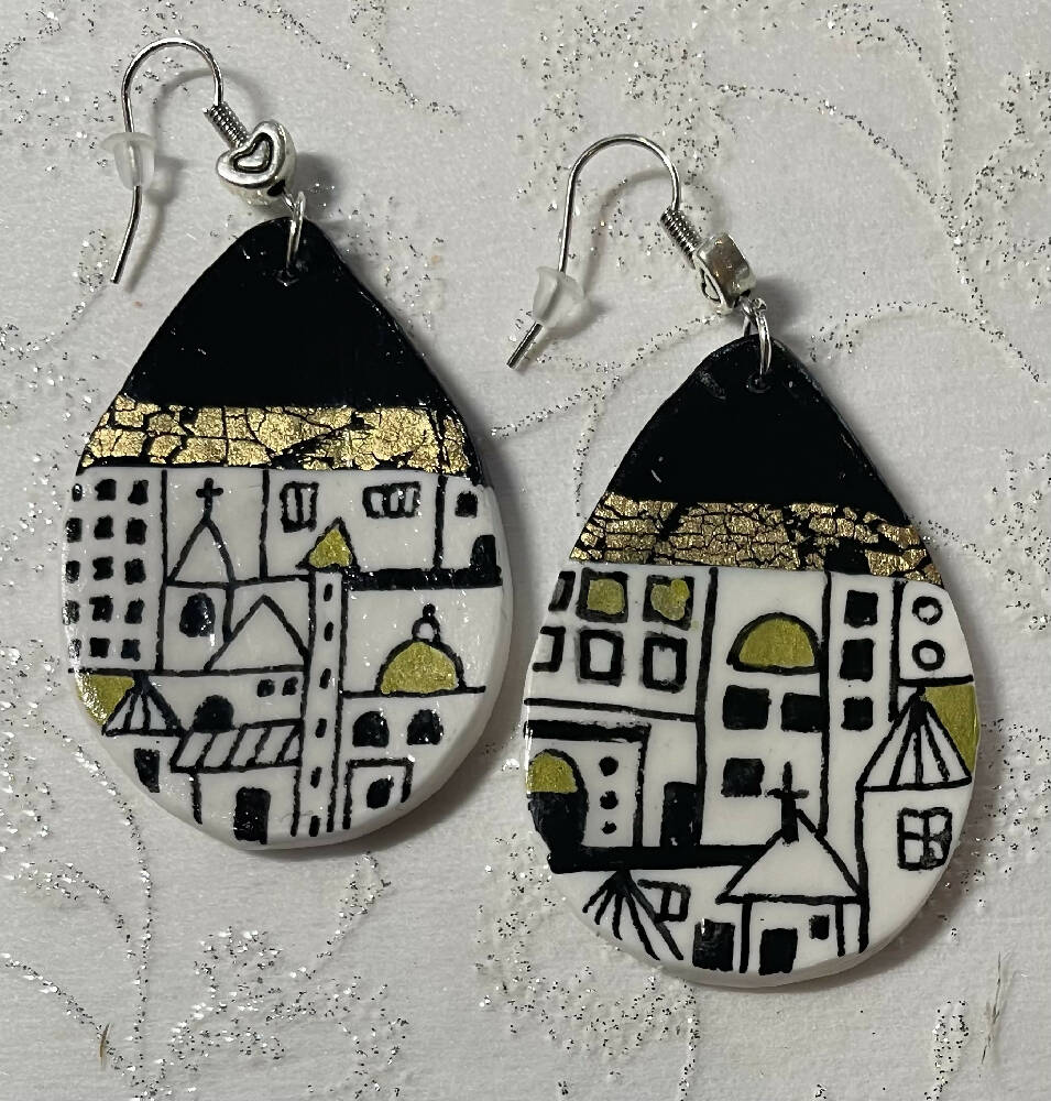 Polymer Clay and Surgical Steel Earrings